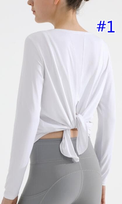 スポーツTシャツ 女性用長袖速乾ヨガ用スポーツシャツ