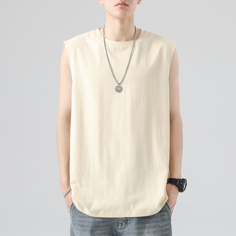 スポーツTシャツ シンプル無地ノースリーブバスケシャツ