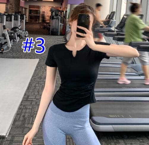 スポーツTシャツ レディース ヨガ 速乾 ストレッチ スポーツ 半袖シャツ