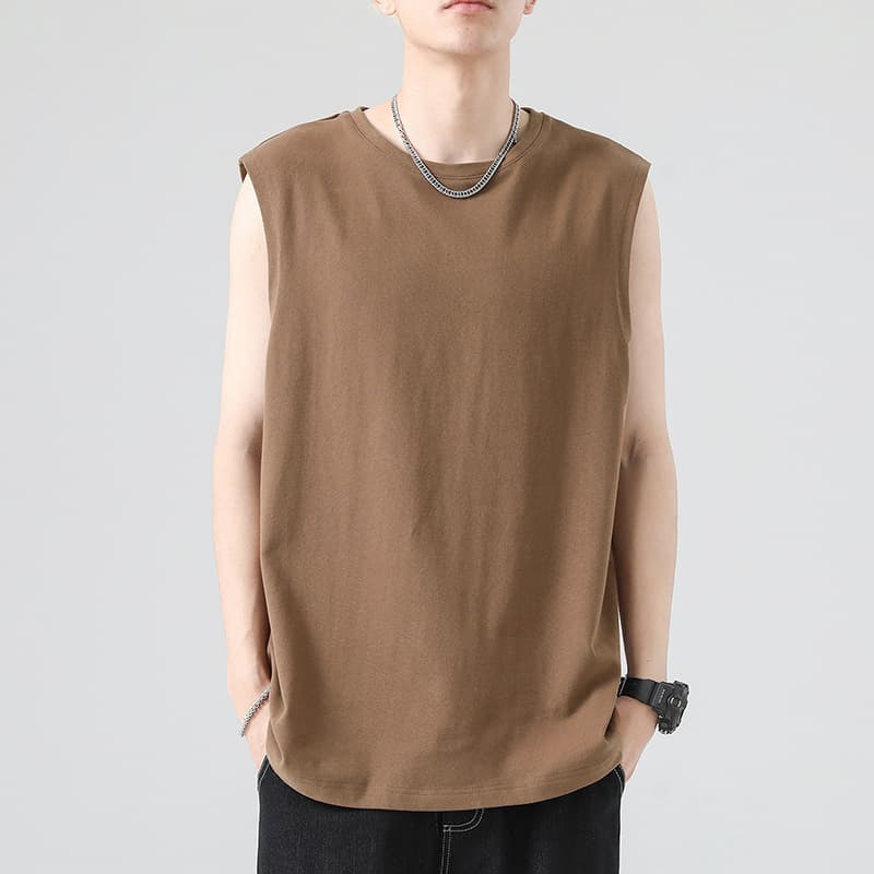 スポーツTシャツ シンプル無地ノースリーブバスケシャツ