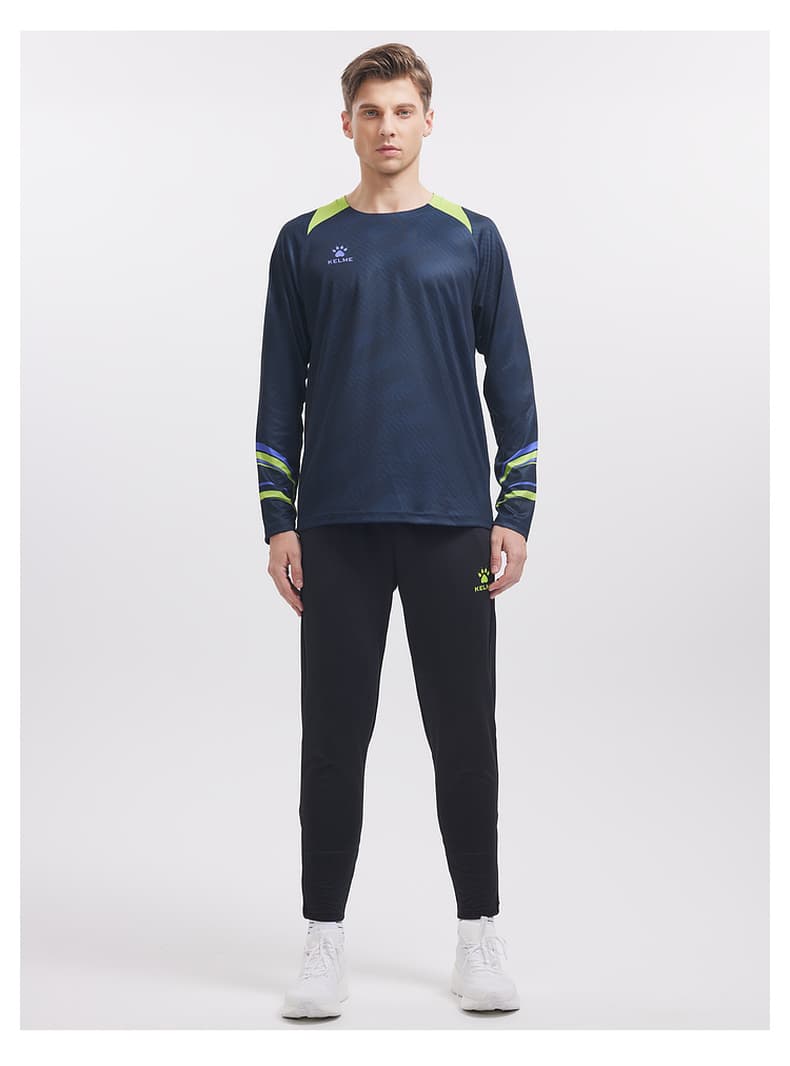 スポーツTシャツ ストライプ柄サッカー長袖シャツ