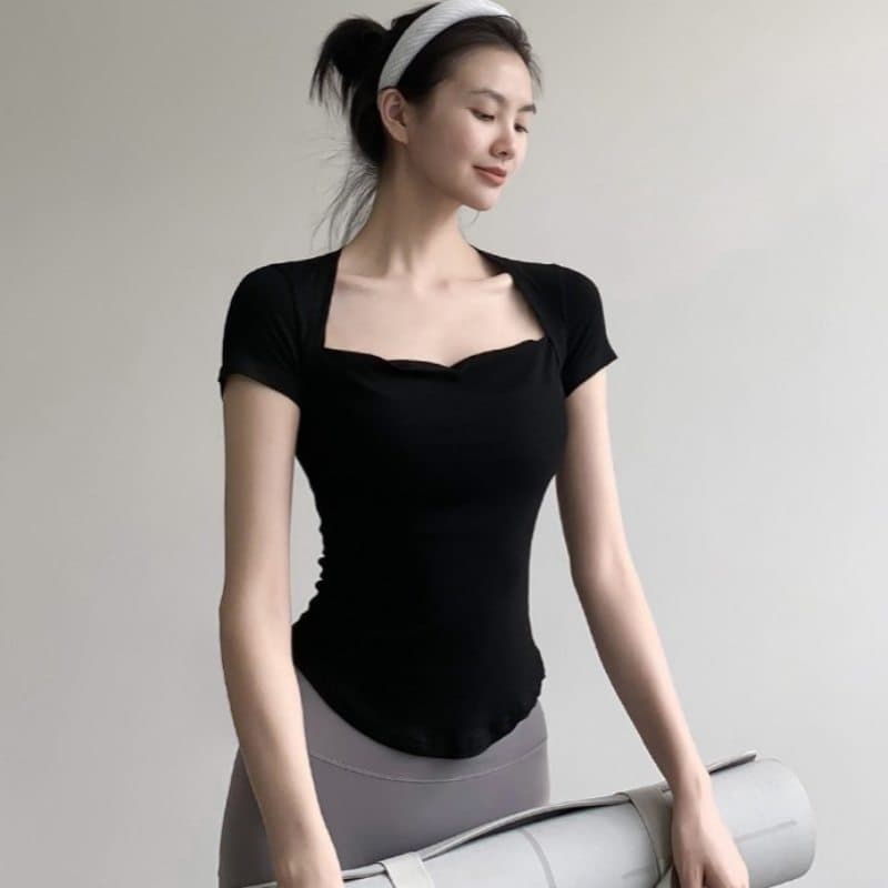 スポーツTシャツ 速乾機能付きスポーツ用半袖トップス レディース