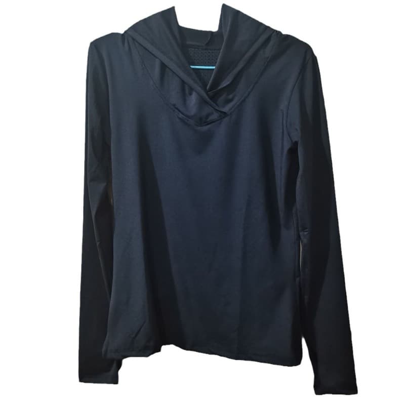 スポーツTシャツ フード付き長袖速乾スポーツトップス