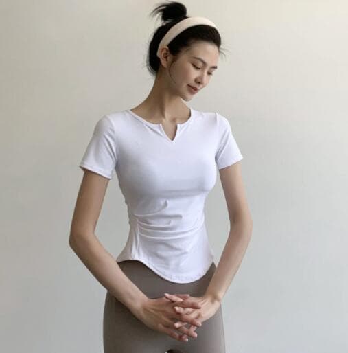 スポーツTシャツ レディース半袖ヨガシャツ速乾フィットネス用