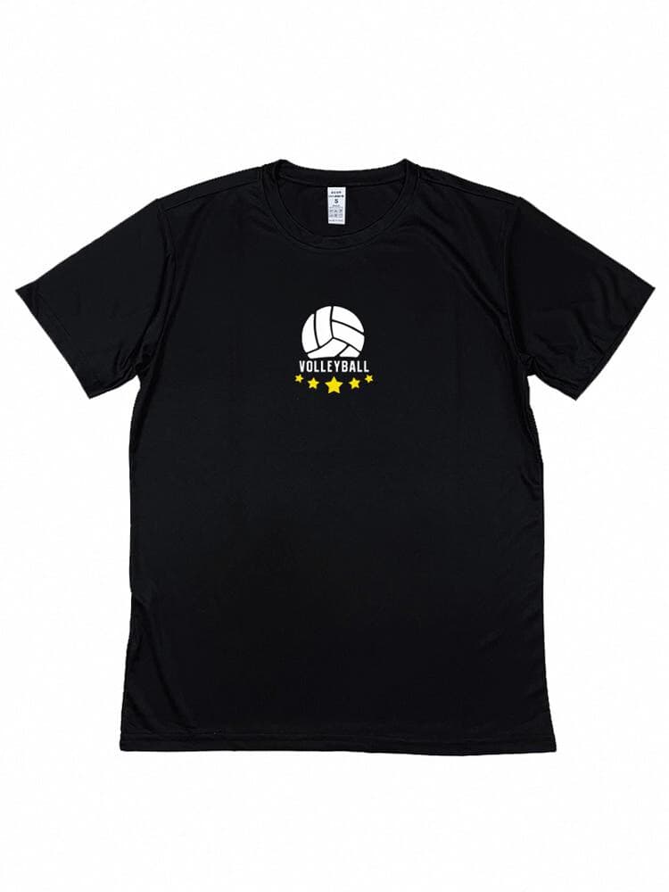 スポーツTシャツ 五つ星バレーボールシンプル速乾T