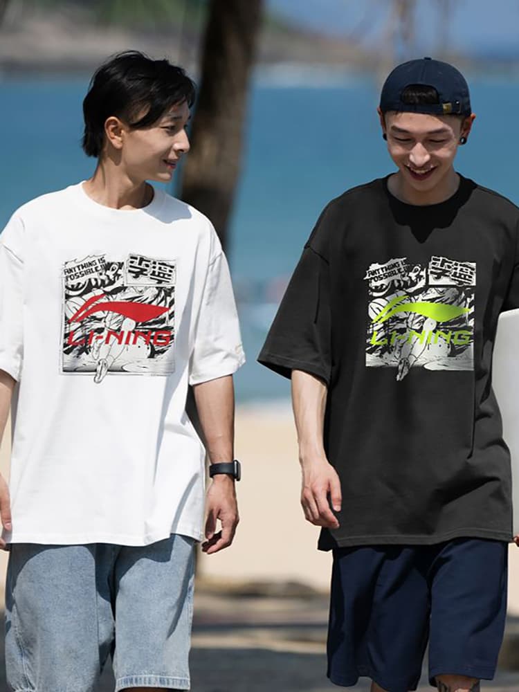 スポーツTシャツ バスケ 躍動感漫画プリント バスケシャツ