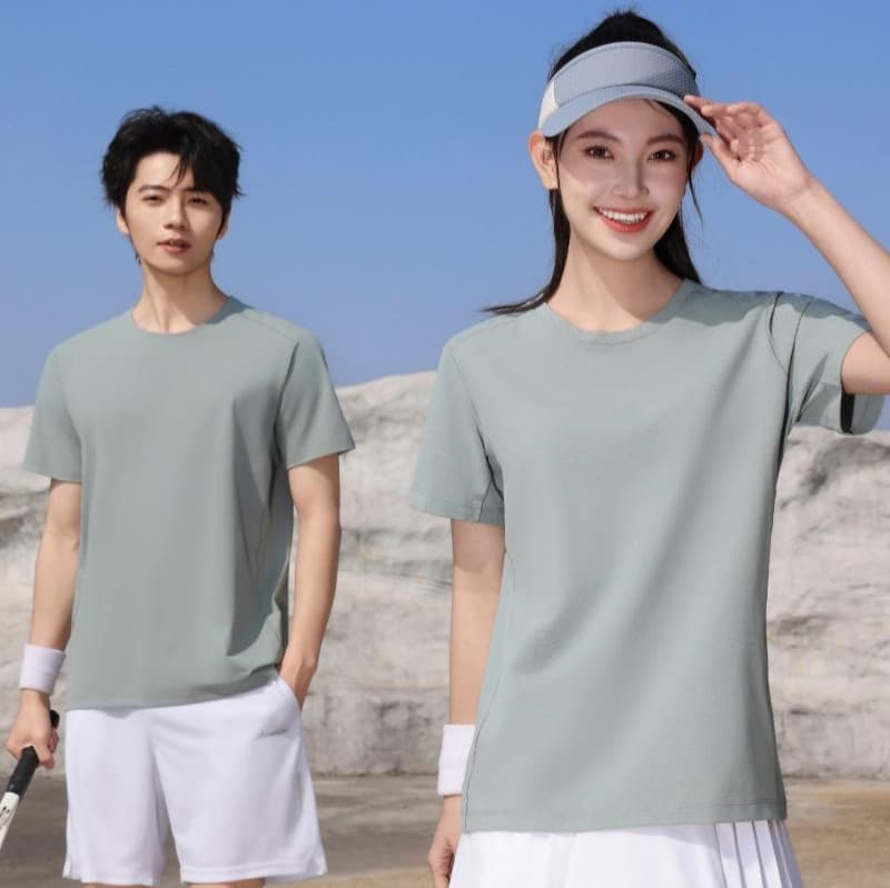 スポーツTシャツ 速乾快適ユニセックス半袖バドミントンウェア