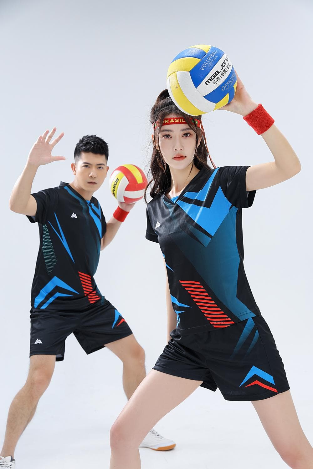 スポーツTシャツ バレーボール幾何学模様バレーユニフォーム