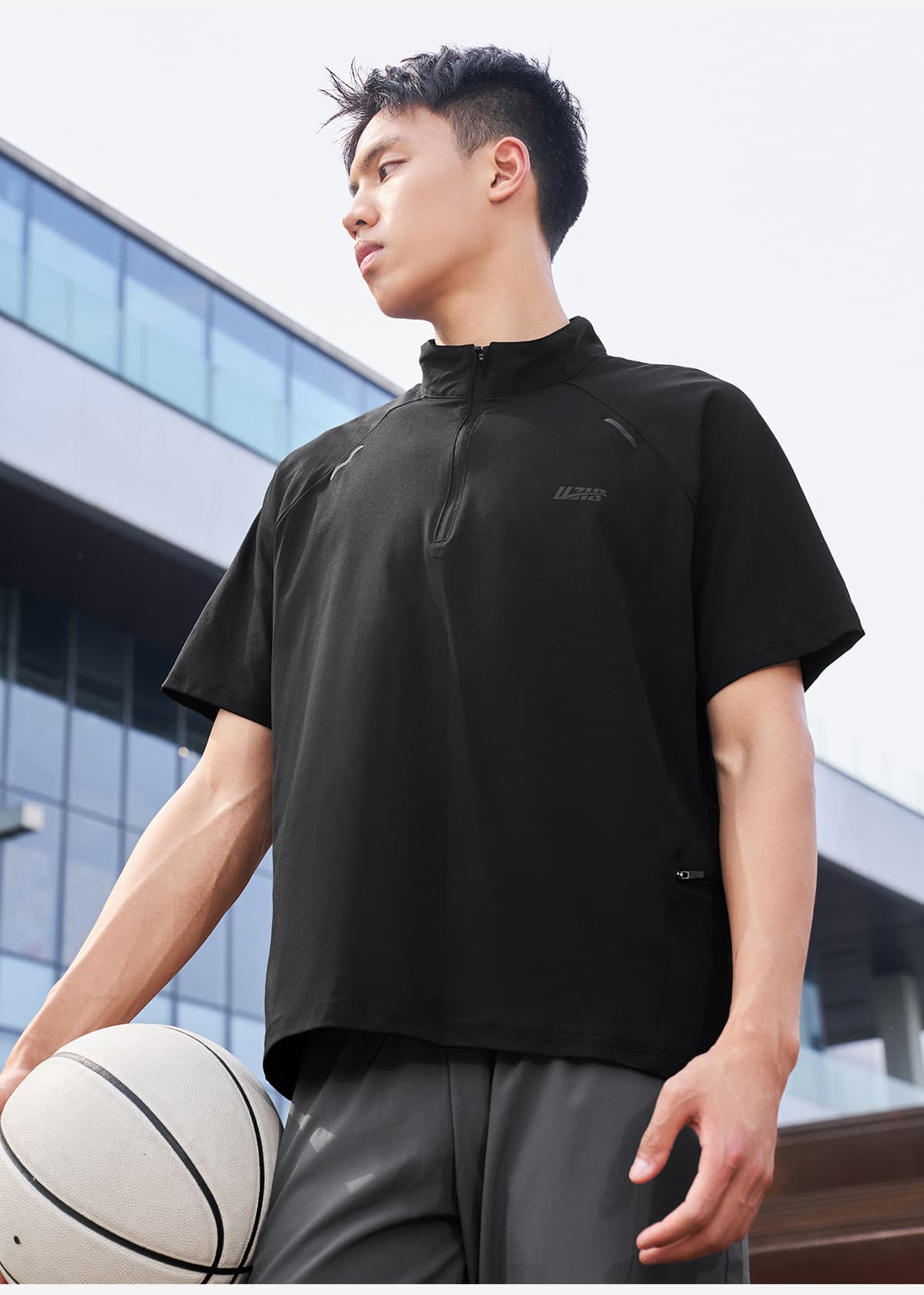 スポーツTシャツ 洗練コートスタイル バスケポロシャツ