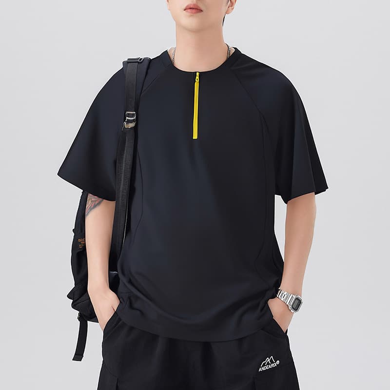 スポーツTシャツ ランニングハーフジップ 爽快ランナー