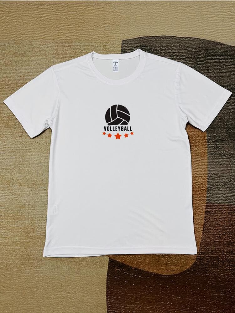 スポーツTシャツ 五つ星バレーボールシンプル速乾T
