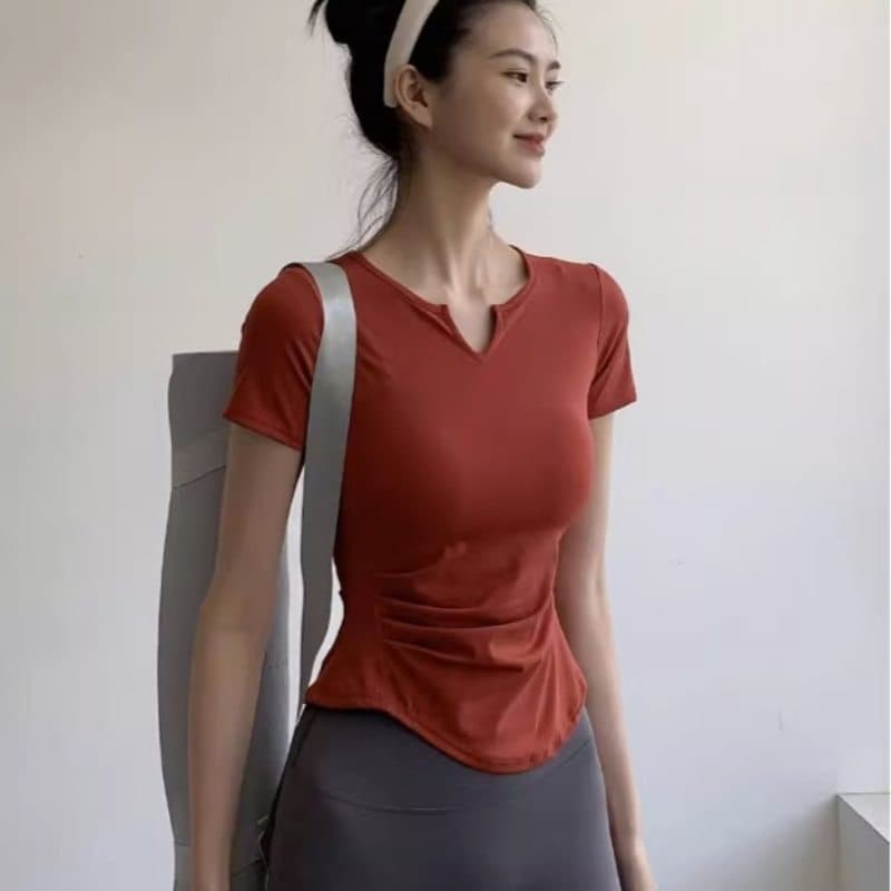 スポーツTシャツ 速乾機能付きレディース運動用半袖シャツ