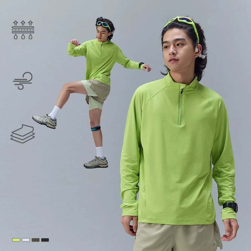 スポーツTシャツ 男女兼用 抗菌 吸汗速乾 長袖 スポーツシャツ ランニング 全4色